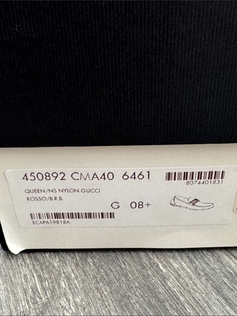 Gucci Red Mens loafers Shoe Box Label - Picture 3 of 5